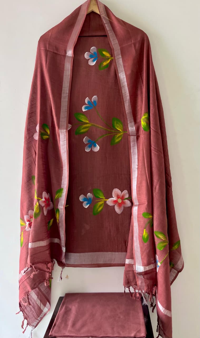 Hand Block Printed Linen Suit