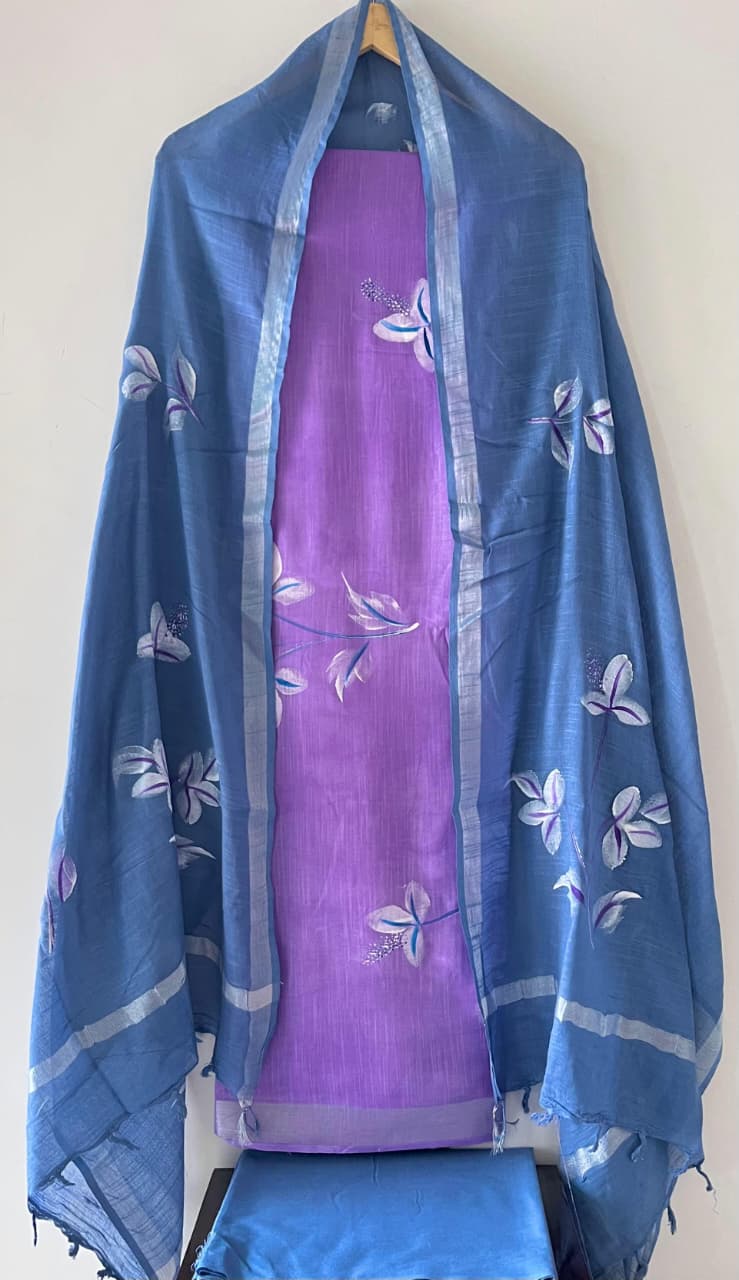 Hand Block Printed Linen Suit