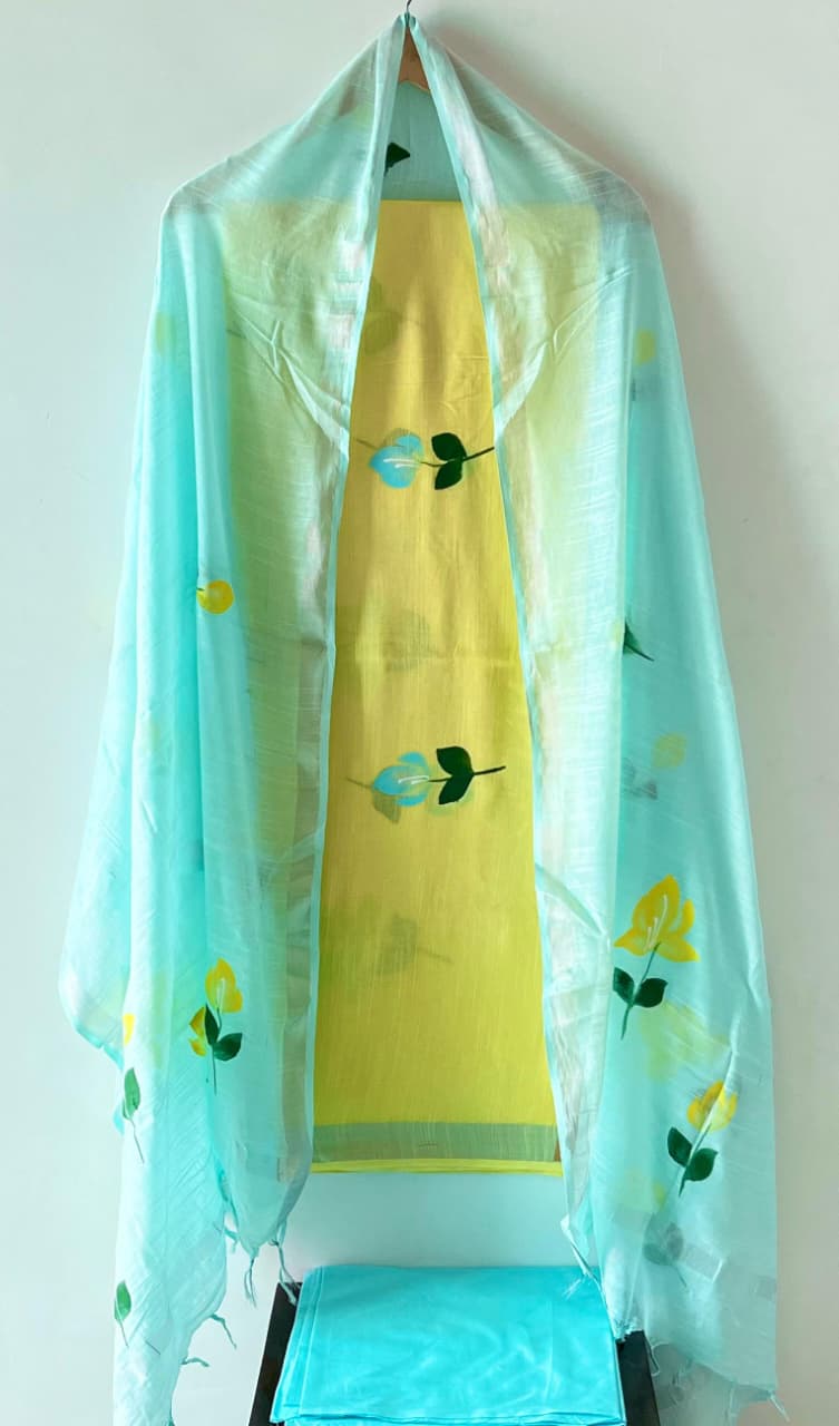 Hand Block Printed Linen Suit