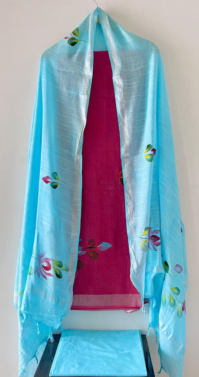 Hand Block Printed Linen Suit