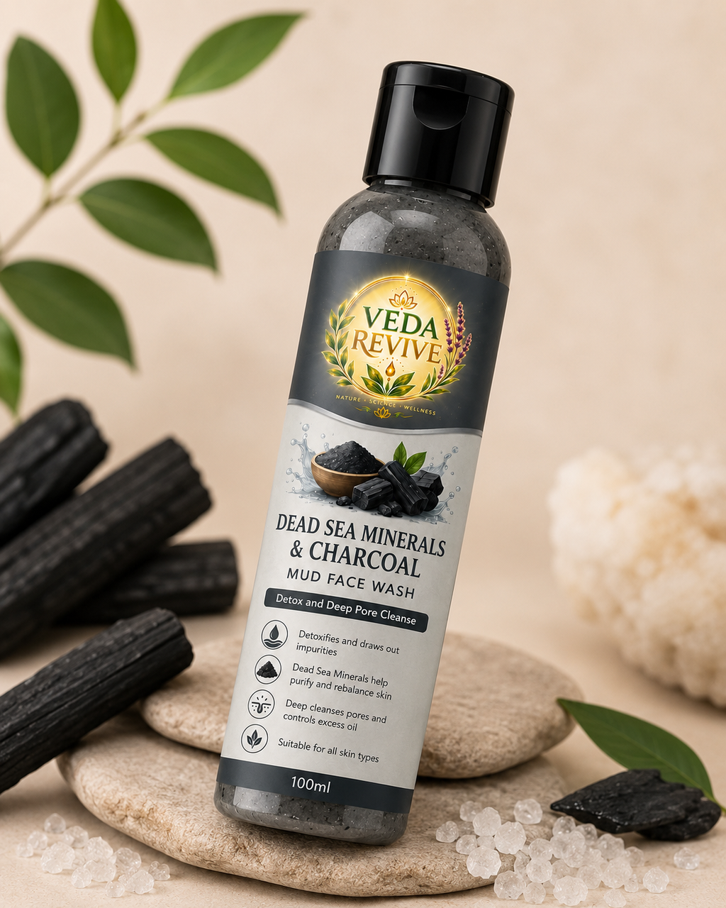 Dead Sea Minerals & Charcoal Mud Face Wash