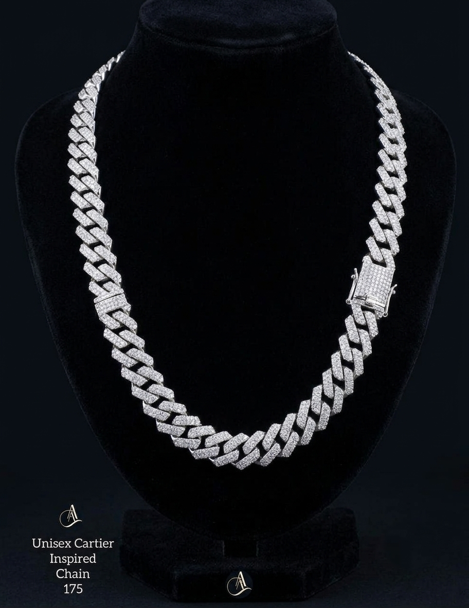 Unisex Silver Cartier Inspired Chain