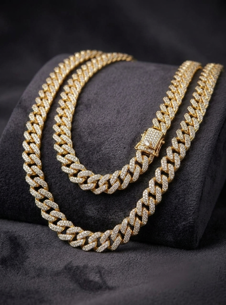 Unisex Cartier Inspired Iced-Out Chain