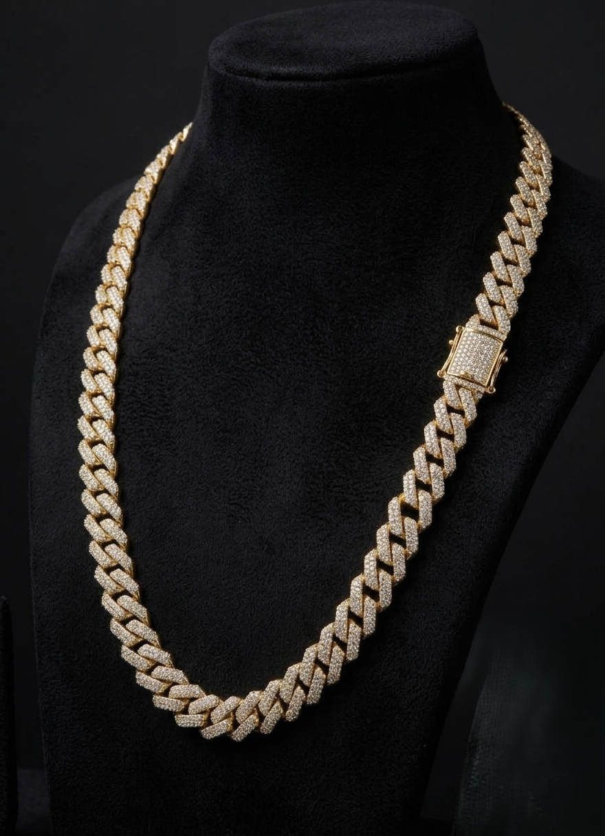 Unisex Gold Cuban Link Chain