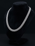 Unisex Silver Cuban Link Chain