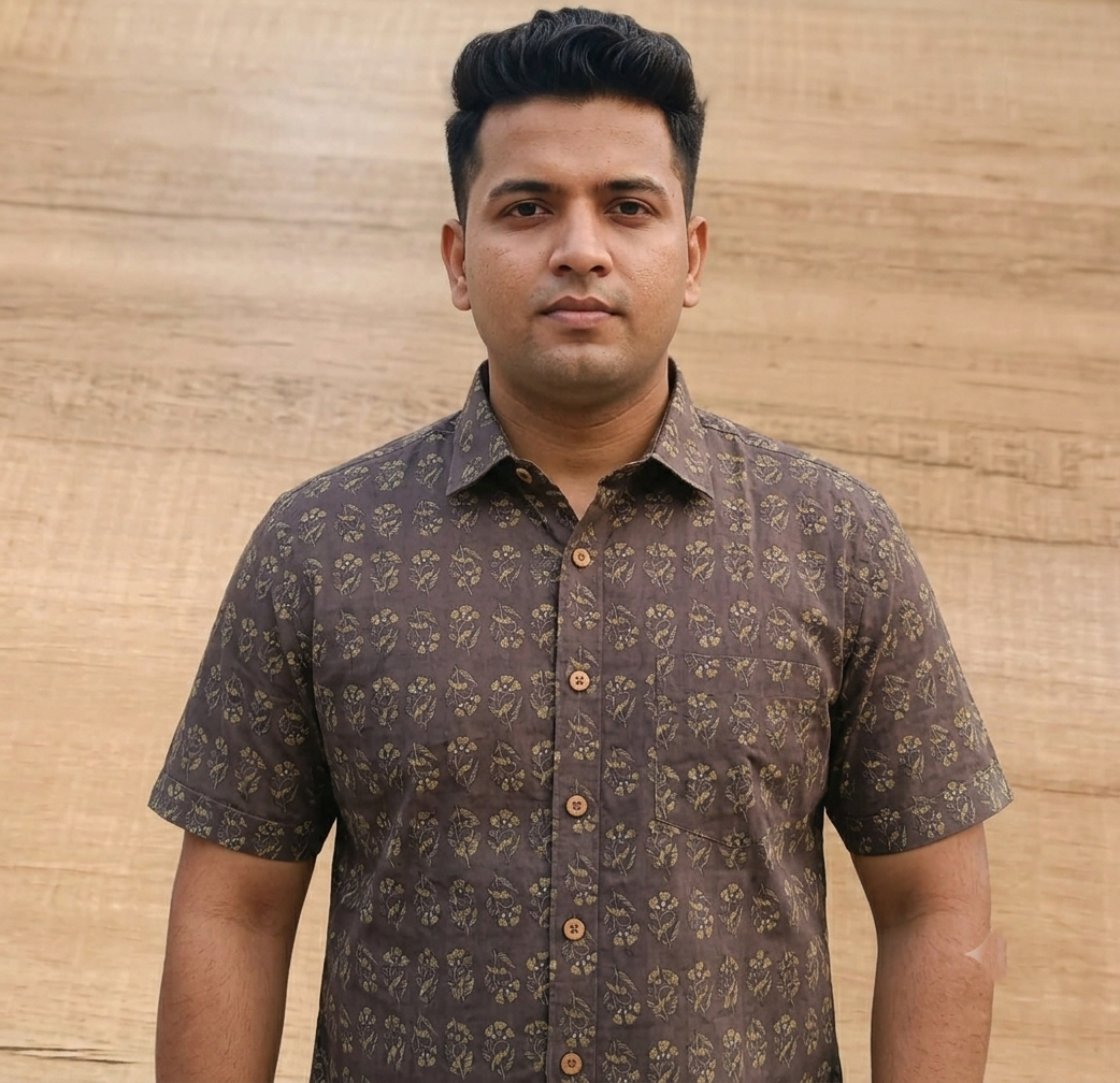 Men's Premium Floral Printed Half Sleeve Shirt