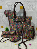 Multicolor Printed Handbag Combo Set
