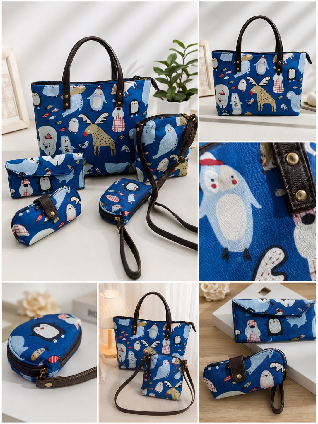 Cute Printed Handbag Combo Set
