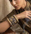 Vintage Engraved Metal Bangles Set