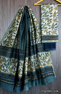 Women's Floral Chanderi Silk Saree with Unstitched Blouse