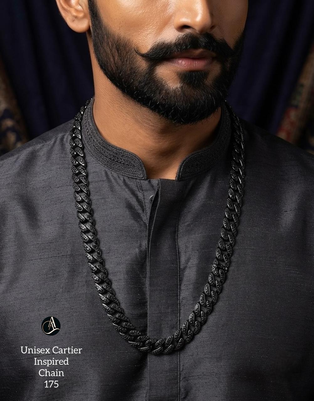 Unisex Black Cartier Inspired Chain