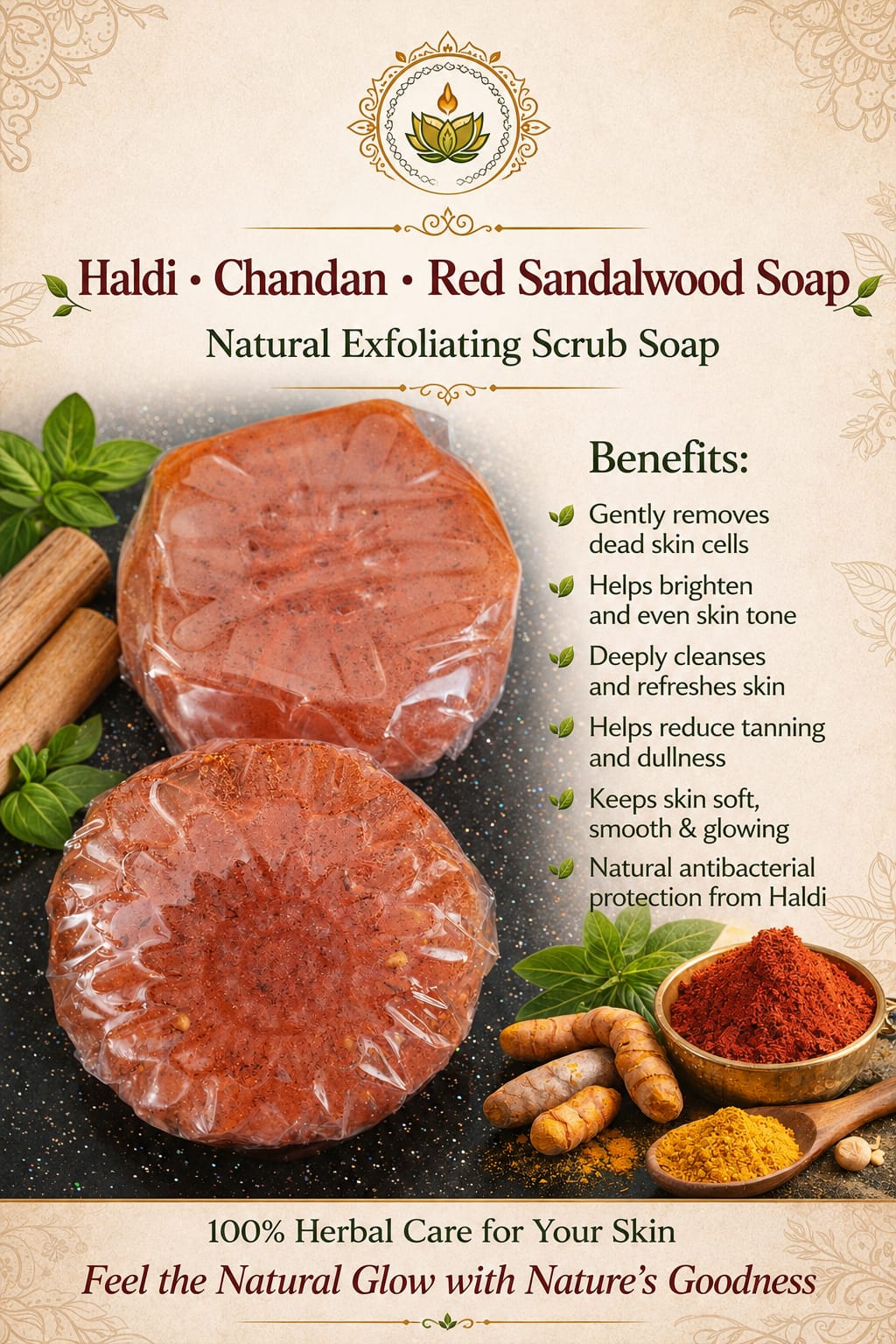 Haldi • Chandan • Red Sandalwood Soap