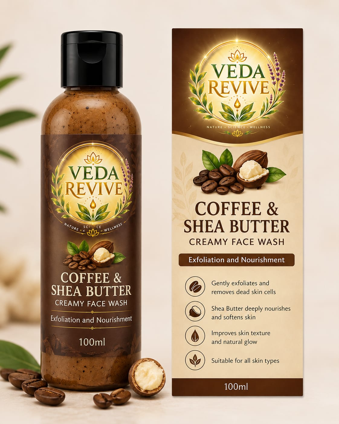 Coffee & Shea Butter Creamy Face Wash