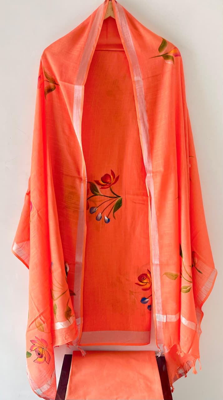 Hand Block Printed Linen Suit