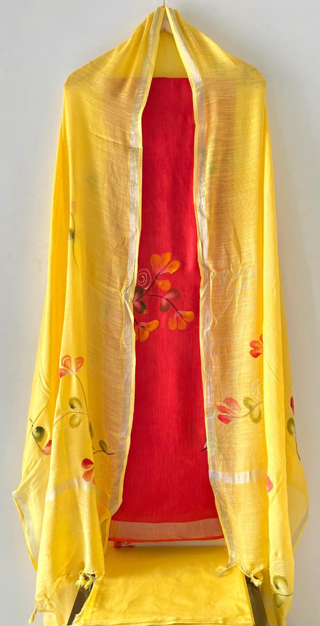 Hand Block Printed Linen Suit